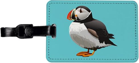 Puffin Seabird Bird Travel Faux Leather Luggage Tag in Kuwait