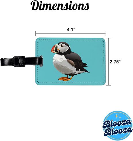 Puffin Seabird Bird Travel Faux Leather Luggage Tag in Kuwait