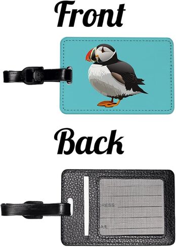 Puffin Seabird Bird Travel Faux Leather Luggage Tag in Kuwait