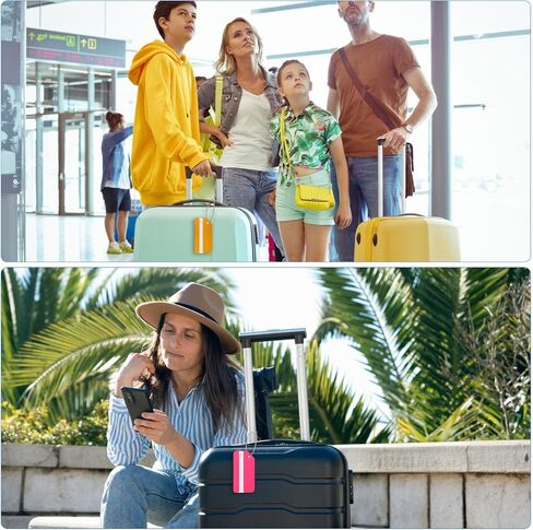 Aluminum Luggage Tags for Suitcases, 6 Pcs Privacy Protection Bag Tags for Travel Luggage Baggage Identifier, Durable Luggages Name Tag, Travel Essential Accessories (6 Color) in Saudi Arabia