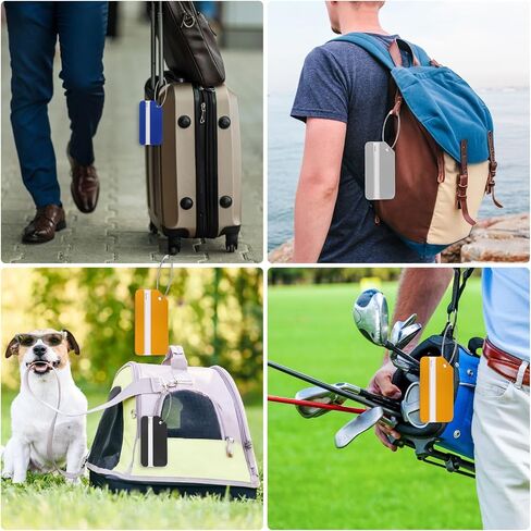 Aluminum Luggage Tags for Suitcases, 6 Pcs Privacy Protection Bag Tags for Travel Luggage Baggage Identifier, Durable Luggages Name Tag, Travel Essential Accessories (6 Color) in Saudi Arabia