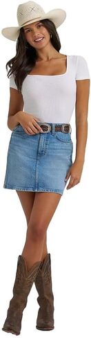 Wrangler Women's Mikayla Denim Skirt Denim 29 in Kuwait