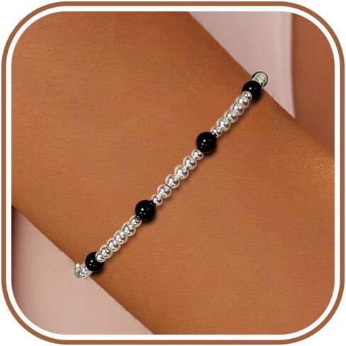 925 Sterling Silver Solid Slider Bead Bracelets for Women Cute Pearl Layered Bracelet Gold Plated Italian Mesh Friendship Link Chain Bracelet Jewelry Christmas Gifts for Mom Daughter in Kuwait