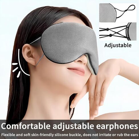 Sleep Eye Mask for Sleeper Men Women,Pressure Free Light Block Out Eye Maskwith Easy Adjustable Strap for Lunch Break,Airplane, Sleep(Black) in Saudi Arabia
