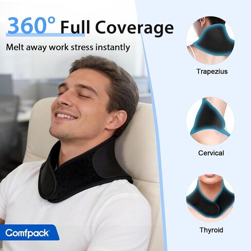 Comfpack Neck Ice Pack Wrap, Soft Gel Ice Packs for Neck Shoulder Reusable, Hot & Cold Compress Cold Pack for Surgery, Injuries, Swelling, Stiffness, Muscle Tension, Office Pressure in Saudi Arabia
