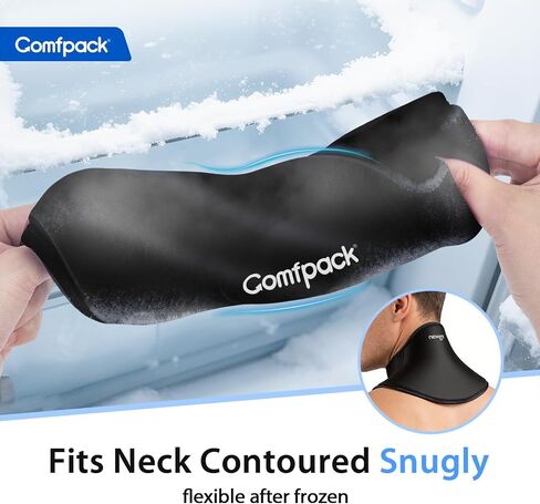 Comfpack Neck Ice Pack Wrap, Soft Gel Ice Packs for Neck Shoulder Reusable, Hot & Cold Compress Cold Pack for Surgery, Injuries, Swelling, Stiffness, Muscle Tension, Office Pressure in Saudi Arabia