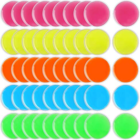 TrelaCo 100 Packs Reusable Gel Ice Packs Bulk Small Round Ice Pack Hot Cold Compress for Injuries Eyes Face Toothache Breastfeeding Migraine Bruises Allergies in Kuwait