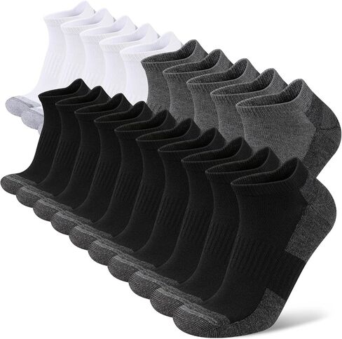 Men's Ankle Socks 20-Pack, Breathable Athletic Socks for Everyday Wear, Durable & Soft Bulk Socks for Men Size 10-13 in Saudi Arabia