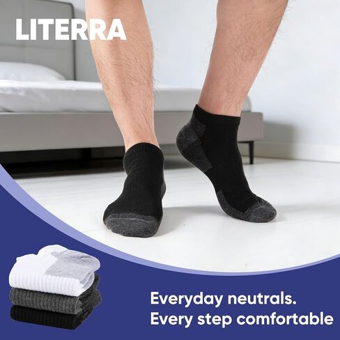 Men's Ankle Socks 20-Pack, Breathable Athletic Socks for Everyday Wear, Durable & Soft Bulk Socks for Men Size 10-13 in Saudi Arabia