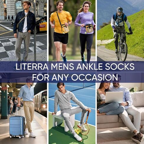 Men's Ankle Socks 20-Pack, Breathable Athletic Socks for Everyday Wear, Durable & Soft Bulk Socks for Men Size 10-13 in Saudi Arabia