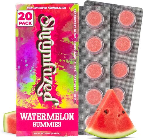 Shrumfuzed Mushroom Gummies | Nootropic Mushroom Supplement with Lion's Mane, Reishi, Cordyceps & Chaga (20 Servings, Watermelon) in Saudi Arabia