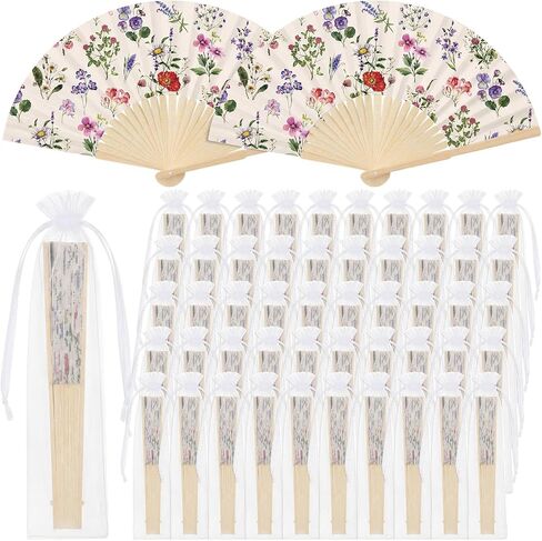 50 Pcs Capri Lemon Paper Fans Bulk with Organza Bag Blue Tile Lemon Party Favor for Guest Amalfi Coast Mediterranean Folding Fan Handheld for Italian Summer Bridal Shower Wedding Party Decor in Kuwait