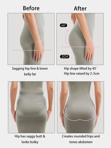 Butt Lifter Shorts for Women, Seamless Shapewear Body Shaper, No Roll Waist, Smoothing Under Dresses, No Show Lines in Saudi Arabia