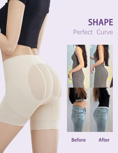 Butt Lifter Shorts for Women, Seamless Shapewear Body Shaper, No Roll Waist, Smoothing Under Dresses, No Show Lines in Saudi Arabia
