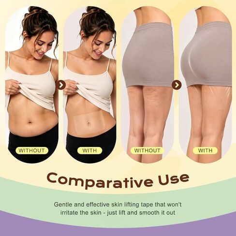 Instant Firming Lift Tape for Legs, Thigh & Buttock - 20 Pcs, Pain-Free & Invisible Body Shaping Tapes, No Adhesive Residue, Disposable & Waterproof Skin Lift for Instant Facelift Effect-R2 in Saudi Arabia