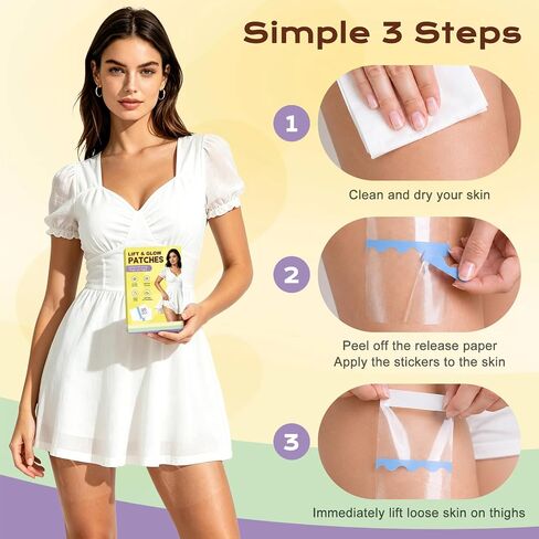 Instant Firming Lift Tape for Legs, Thigh & Buttock - 20 Pcs, Pain-Free & Invisible Body Shaping Tapes, No Adhesive Residue, Disposable & Waterproof Skin Lift for Instant Facelift Effect-R2 in Saudi Arabia