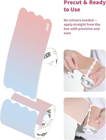 Pro Pre-Cut Synthetic Chest Binding Tape with Nipple Covers for FTM Transgender, Extra Wide, 3in, 20 Strips (Beige) in Saudi Arabia