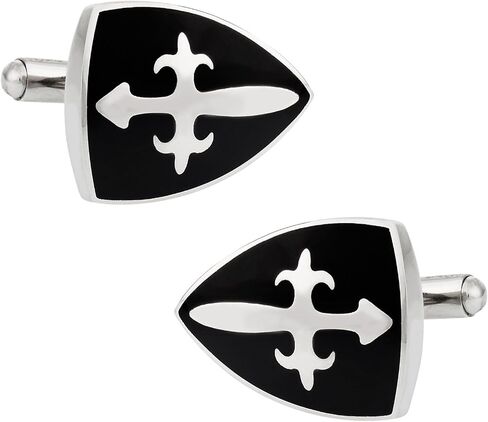 Cuff-Daddy Cross Shield Stainless Steel Cufflinks with Presentation Box in Kuwait