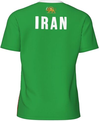 Emblem of Iran Lion and Sun 1979-1980 (5) T-Shirt Sports Jerseys Patriotic for Running Soccer Fitness in Saudi Arabia