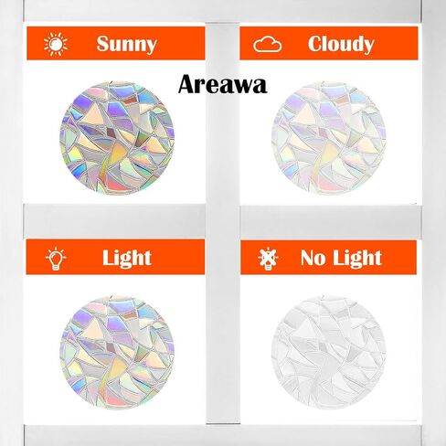 Window Decals Window Rainbow Decal Rainbow Sticker Glass Anti Collision Star Window Decals to Prevent Bird Strikes from Hitting Windows for Bird Sun Catcher Stickers Silver for Glass (Star-45) in Saudi Arabia