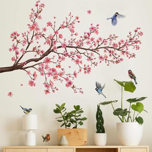 Watercolor Wildflower Window Clings, Reusable Removable Glass Stickers, Colorful Floral & Butterfly Window Decals for Home Kitchen, Classroom, Kids Room Spring Decor in Kuwait