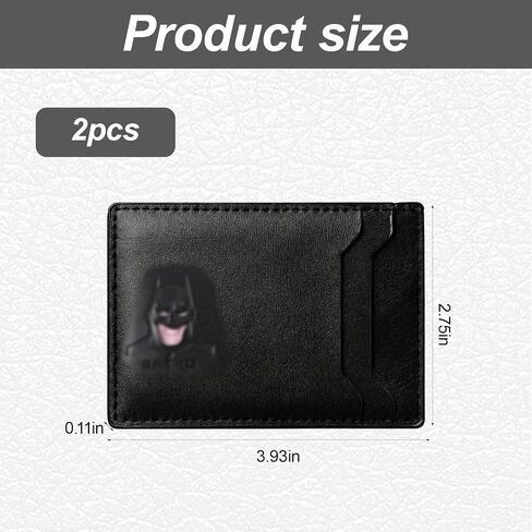 2 Pack Multi Slot Wallets,Wallet for Men ID Eyes,ID Wallet, Black Horizontal Design, PVC Material in Saudi Arabia