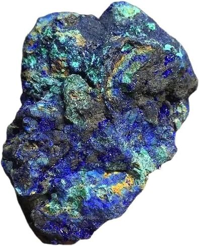 Erliway 1 Pcs Azurite Raw Stone, Natural Raw Azurite Malachite Crystal, 1.2-1.57" Rough Azurite Malachite Mineral Specimen Combination Stone for Home Office Decor Display & Spiritual Use in Saudi Arabia