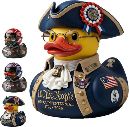 Large Size USA 250th Anniversary Duck Resin Ornament, Top Gun 40th Pilot Goose, Classic Movie Collectible Figurine, Gift for Home Decoration (250th Anniversary Duck) in Saudi Arabia