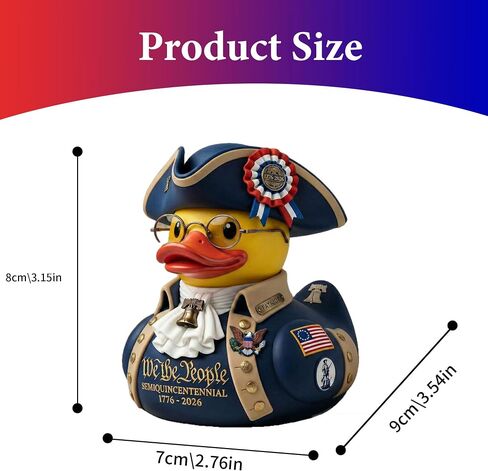 Large Size USA 250th Anniversary Duck Resin Ornament, Top Gun 40th Pilot Goose, Classic Movie Collectible Figurine, Gift for Home Decoration (250th Anniversary Duck) in Saudi Arabia