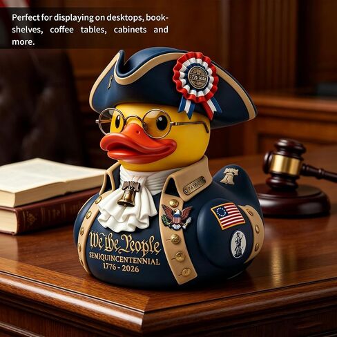 Large Size USA 250th Anniversary Duck Resin Ornament, Top Gun 40th Pilot Goose, Classic Movie Collectible Figurine, Gift for Home Decoration (250th Anniversary Duck) in Saudi Arabia