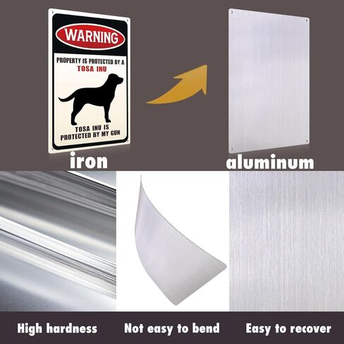 Aluminium plate 754 Funny Dog Aluminium Plate Signs Property is Protected By A Fila Brasileiro Decorative Signs Plaques for Home Decor Gifts to Indoor and Outdoor Use Gifts for Dog Lover in Saudi Arabia