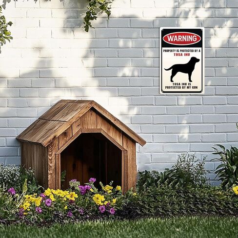 Aluminium plate 754 Funny Dog Aluminium Plate Signs Property is Protected By A Fila Brasileiro Decorative Signs Plaques for Home Decor Gifts to Indoor and Outdoor Use Gifts for Dog Lover in Saudi Arabia