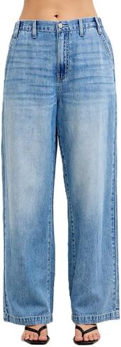 Judy Blue Womens Jeans - High Waisted Featherweight Baggy Elasticated Waistband in Kuwait