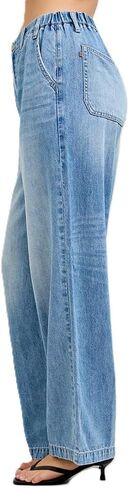 Judy Blue Womens Jeans - High Waisted Featherweight Baggy Elasticated Waistband in Kuwait