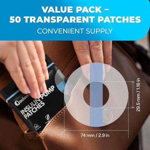 Universal CGM Sensor Patches – 50 Overpatches for Insulin Pumps – Waterproof & Hypoallergenic, 14 Day Hold, Fits Med 630G 670G 770G 780G, Freestyle Libre 3 & Dexcom G7 in Saudi Arabia