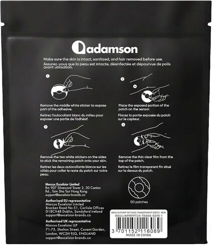 Universal CGM Sensor Patches – 50 Overpatches for Insulin Pumps – Waterproof & Hypoallergenic, 14 Day Hold, Fits Med 630G 670G 770G 780G, Freestyle Libre 3 & Dexcom G7 in Saudi Arabia