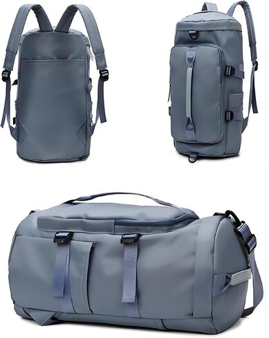 ZUEVI 3 In 1 Backpack Travel Duffle Bag for Men Women with Wet Pocket and Shoe Compartment Waterproof Gym Backpacks for Weekender Sports Training Yoga (Black) in Saudi Arabia