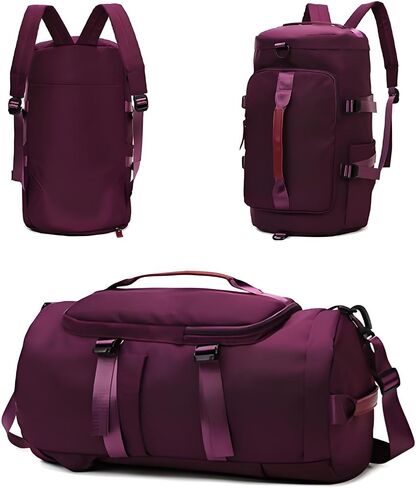 ZUEVI 3 In 1 Backpack Travel Duffle Bag for Men Women with Wet Pocket and Shoe Compartment Waterproof Gym Backpacks for Weekender Sports Training Yoga (Black) in Saudi Arabia