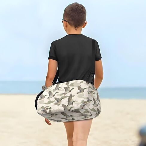 Travel Duffle Bag for Kids Boys Girls Wild Duck Camouflage Sports Bag Overnighter Duffle Sleepover Weekender with Shoes Compartment in Kuwait