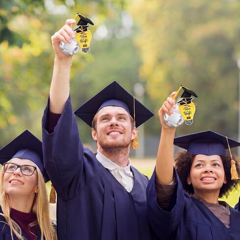 Rtteri 6 Pack Graduation Gifts 2026, 5.2 Inch Graduation Mason Jar, Large Light Bulb Money Box with Cap Kit and Card, Centerpieces Congrats Decorations Party Supplies for School College Graduate Gifts in Kuwait