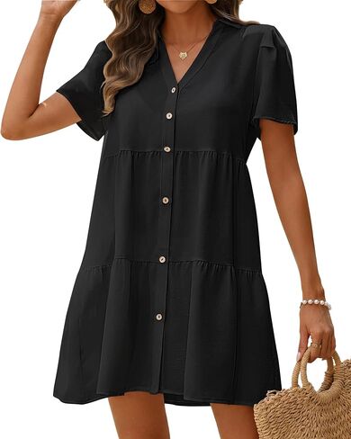 Bsubseach Swimsuit Coverup for Women Button Down Bathing Suit Shirt Dress with Pockets Beach Cover Up Vacation Outfits in Kuwait