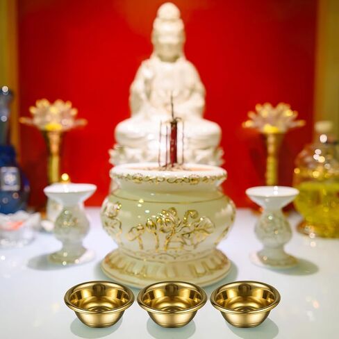 ARTIBETTER Copper Bowl Copper Bowl 7pcs Mini Brass s Buddha Offering Ritual Smudge for Yoga Meditation Buddhist Supplies 6cm Brass Desktop Decor in Kuwait
