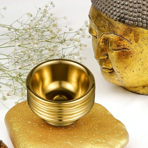 ARTIBETTER Copper Bowl Copper Bowl 7pcs Mini Brass s Buddha Offering Ritual Smudge for Yoga Meditation Buddhist Supplies 6cm Brass Desktop Decor in Kuwait