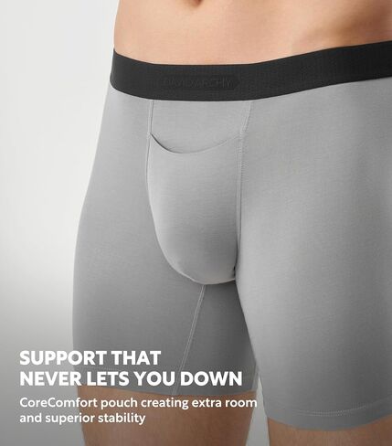 DAVID ARCHY Men's CoreComfort Pouch Boxer Briefs Underwear with Easy Access Fly, Breathable Bamboo Rayon Underwear in Kuwait