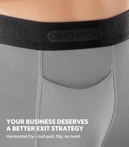 DAVID ARCHY Men's CoreComfort Pouch Boxer Briefs Underwear with Easy Access Fly, Breathable Bamboo Rayon Underwear in Kuwait