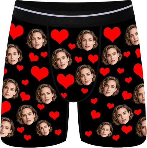 Custom Boxer Briefs for Men - Personalized Face Boxers, Fun Gift for Boyfriend, Husband, or Special Occasions in Kuwait