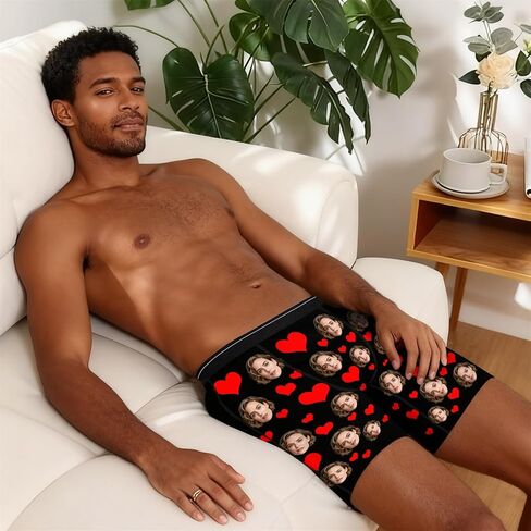 Custom Boxer Briefs for Men - Personalized Face Boxers, Fun Gift for Boyfriend, Husband, or Special Occasions in Kuwait