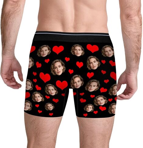 Custom Boxer Briefs for Men - Personalized Face Boxers, Fun Gift for Boyfriend, Husband, or Special Occasions in Kuwait
