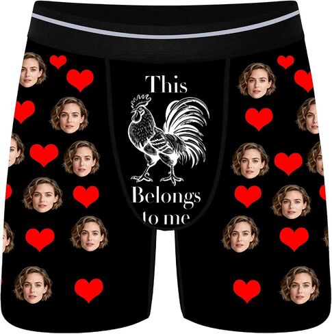 Custom Boxer Briefs for Men - Personalized Face Boxers, Fun Gift for Boyfriend, Husband, or Special Occasions in Kuwait