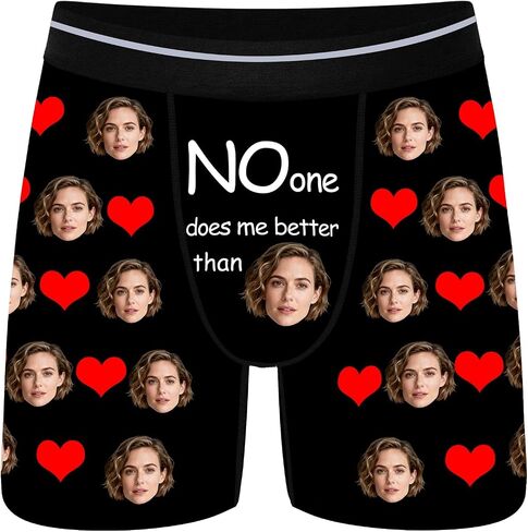 Custom Boxer Briefs for Men - Personalized Face Boxers, Fun Gift for Boyfriend, Husband, or Special Occasions in Kuwait